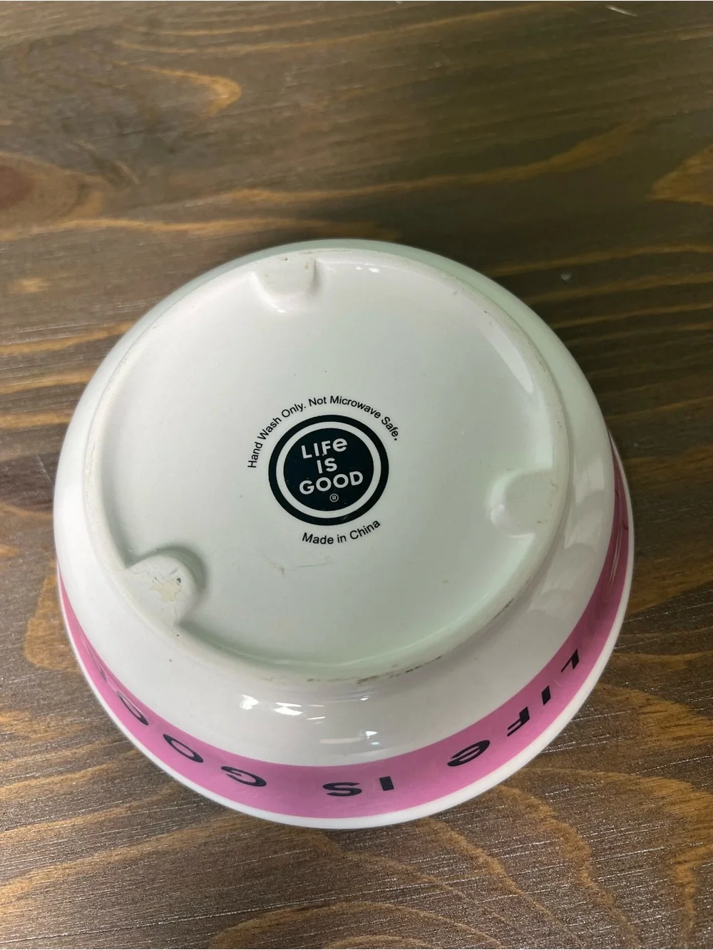 Life Is Good Ceramic Pet Food Water Bowl Set 6” Cat Dog Outdoors Gorpcore